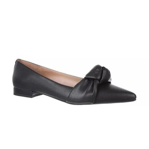 Sam & Libby Women's Laurena Pointed Toe Knotted Flats Black Size: 10 Shoes - Picture 3 of 8